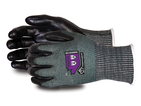 #S13CXGRFN - Superior Glove® TenActiv™ 13-Gauge Green Cut-Resistant Glove with Foam Nitrile Palms